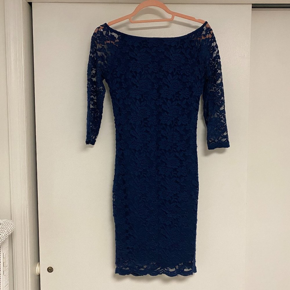 Smart Set Navy Lace Dress, size P/S